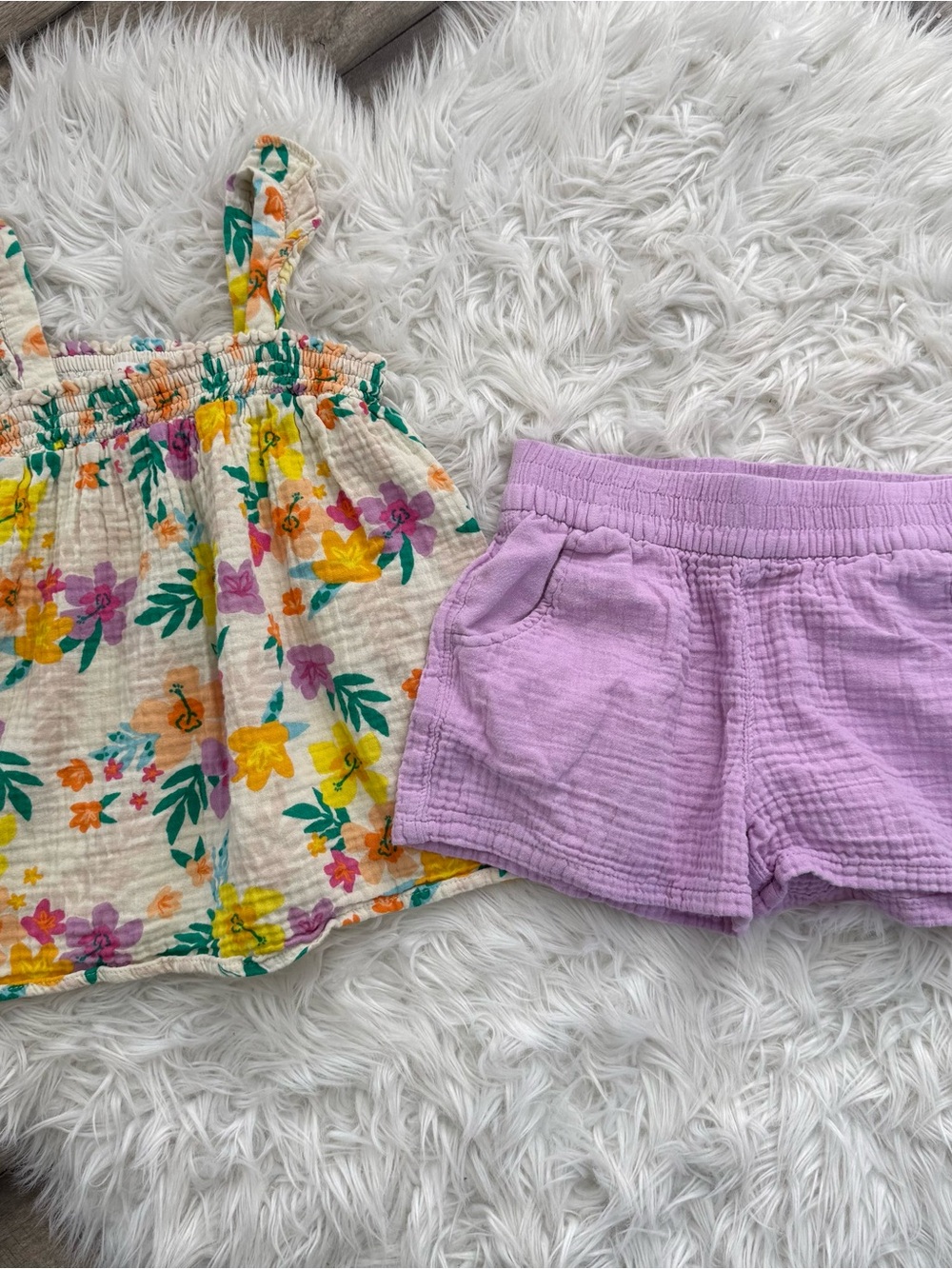 Girls 8 Cotton Gauze Cat & Jack Summer Outfit